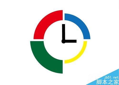 如何用ai的偏移路径制作一个时钟logo